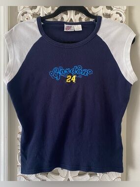 Winners Circle Jeff Gordon #24 Women's VTG Baby Tee Sz L Racing NASCAR Cars